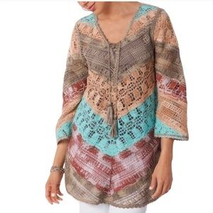Multicolor Crochet Women's Top